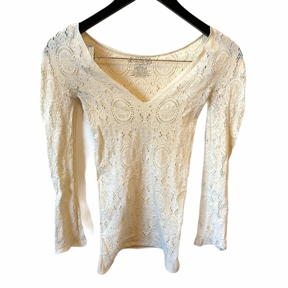 Intimately free people stretch lace cutout shirt